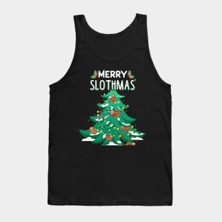 Merry Slothmas Ugly Christmas Sweatshirt Tank Top